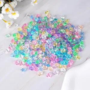 Acrylic Crystal Stones 100pcs Bag, Colorful Plastic Pebbles, DIY Craft Material, Aquarium Decor, Miniature Model Accessories, Bonsai Landscape