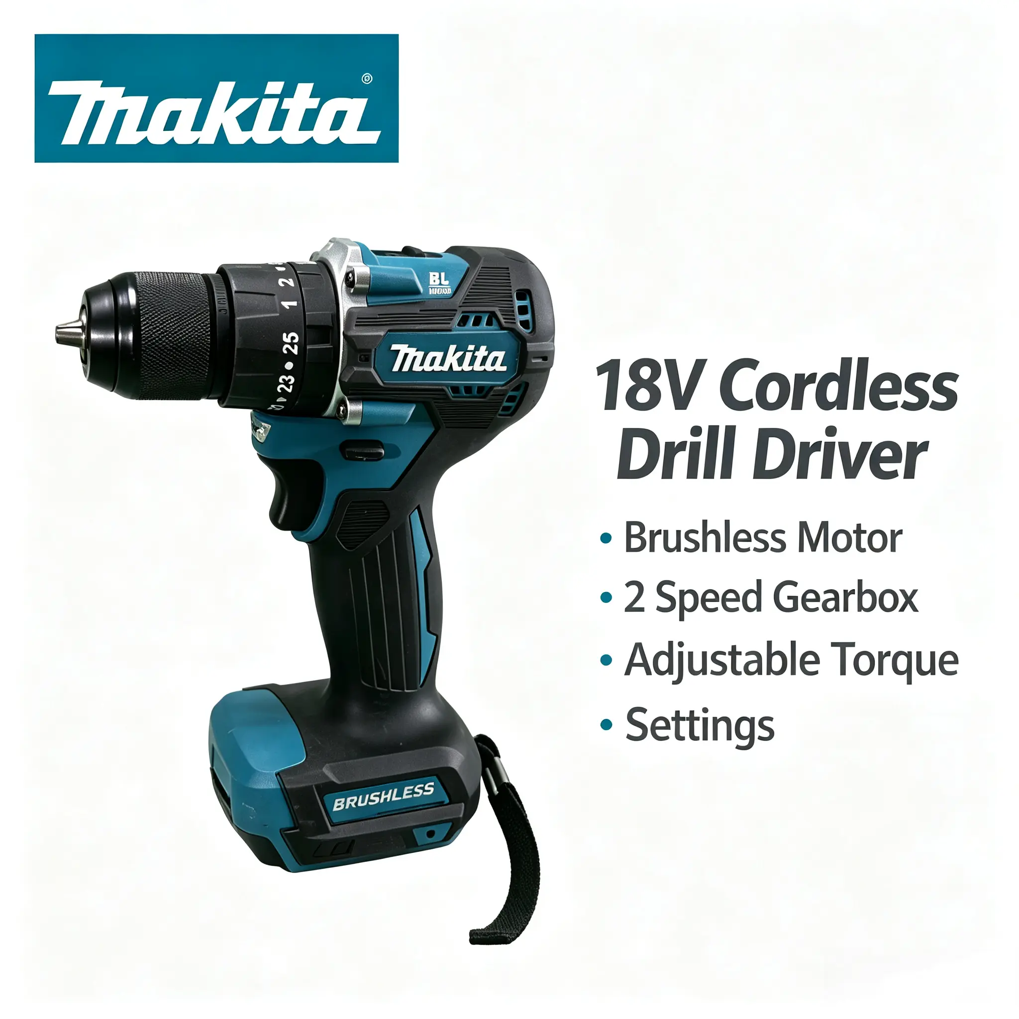 Makita TD487 Impact Driver, Brushless 1/4-Inch Hex High Torque Power Tool for Construction, Woodworking, Automotive Repair & Fastening