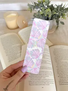 Pastel Seashell Bookmark | Pink Coastal Bookmark | Cute Ocean Inspired Reader Gift | Bookish Accessory | Beachy Bookmark