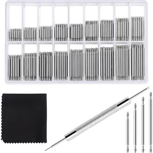Watch Pins Replacement Kit with Spring Bar Tool, 360 count 8-25 mm Watch Band Link Pins and Watch Link Remover Tool for Watches Repair and Band Adjustment Replacement