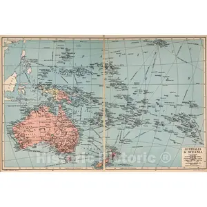 Australia and Oceania - Railroad Map, 1935 - Historical Map Reproduction