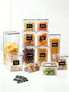 24Pcs Kitchen Storage Containers & Spice Jars with Lids, Labels & Markers, Airtight, BPA-Free, Dishwasher Safe for Pantry Organization