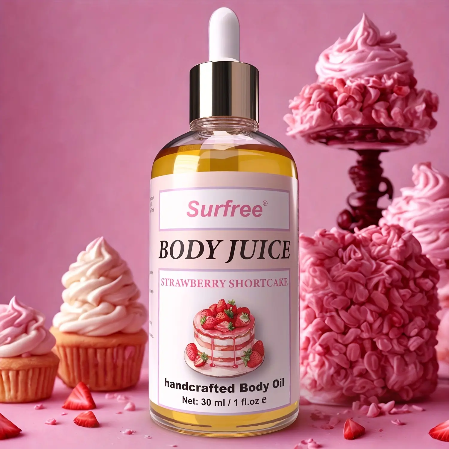 [Dealsforyou] Strawberry Fragrance Body Oil - Deeply Moisturising & Nourishing | Natural Vegetable Formula | Lightly Absorbable | Long Lasting Fragrance | Dry & Sensitive Skin Friendly, dealsforyoudays, summerwins, DFYD