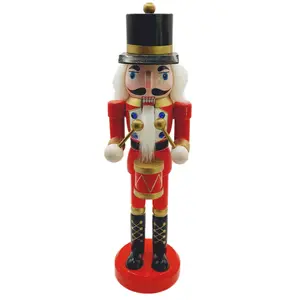 Wooden Regal Drummer Nutcracker Wizardi F07M6-13A