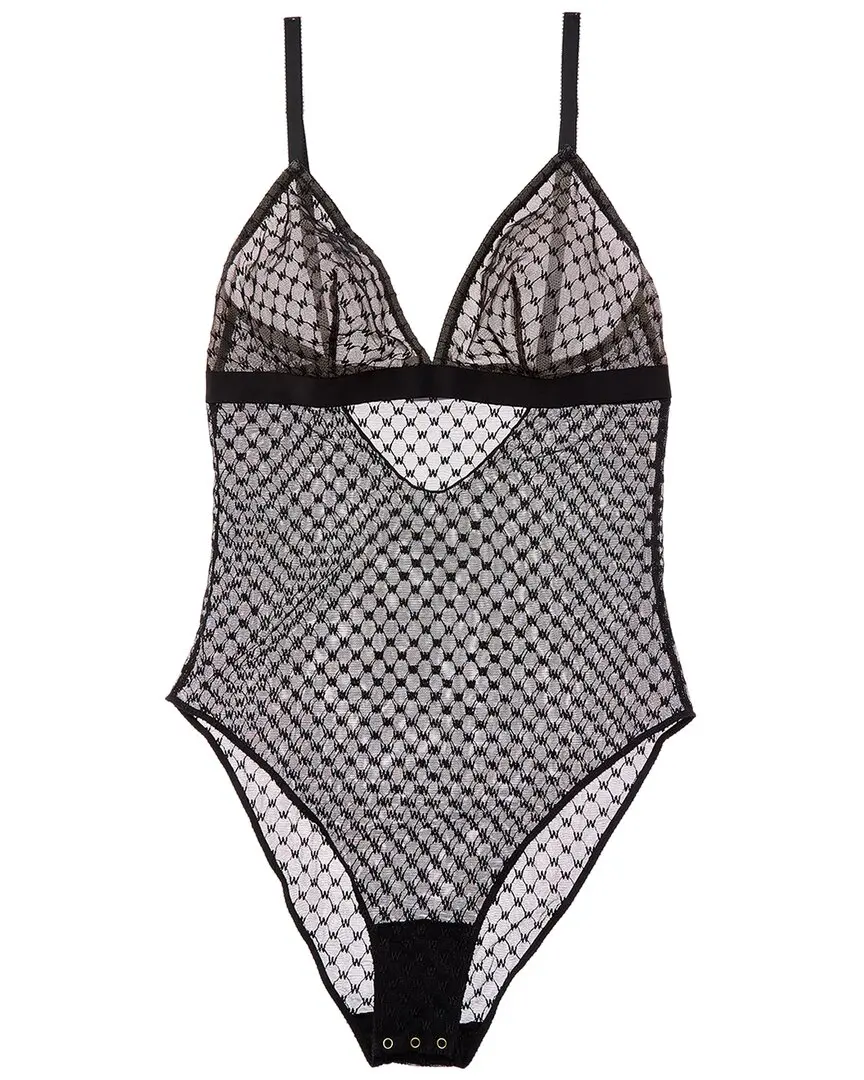 Wolford Sheer Logo Triangle Bodysuit