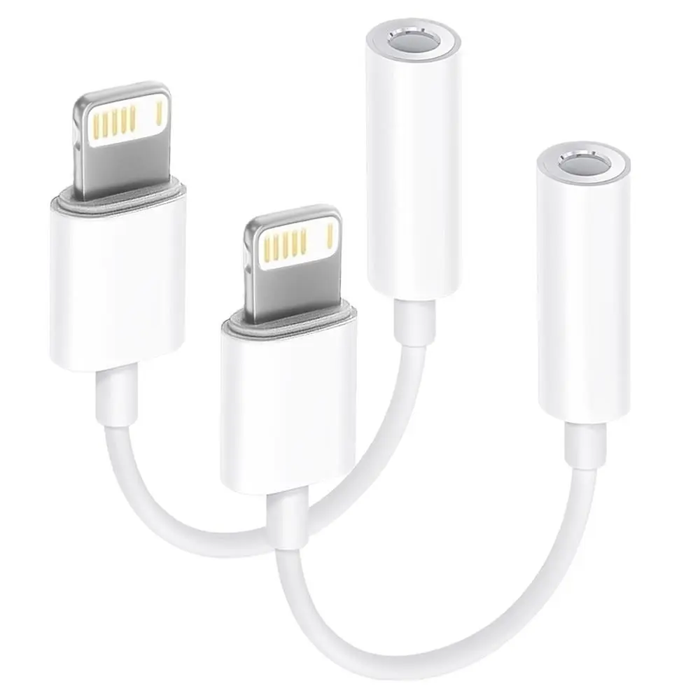 3.5mm To Lightning Audio Adapter Cable, Lightning To Type-C Adapter Cable, Fast Charging Adapter Cable for iPhone, Electronic, Portable Adapter