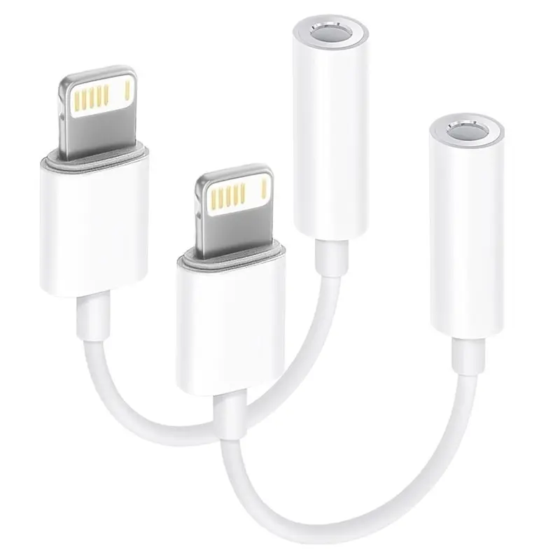 3.5mm To Lightning Audio Adapter Cable, Lightning To Type-C Adapter Cable, Fast Charging Adapter Cable for iPhone, Electronic, Portable Adapter