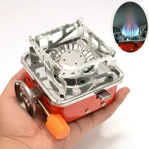 [Portable Windproof Stove] Portable Windproof Folding Stove - Lightweight Compact Camping Stove, Foldable Outdoor Cooker, Compatible for Backpacking, Hiking, Picnics, Home Emergencies - Ideal for Solo & Group Camping Trips, Stylish Metal Finish