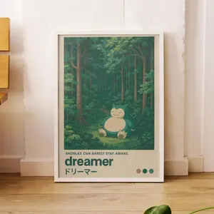 Pkm Cute Anime Print Poster, Studio Ghibli TCG Kawaii Anime Totoro Decor Posters - NO FRAME