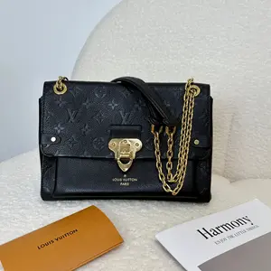 Pre-owned Louis Vuitton Vavin PM Black Empreinte Leather Chain Bag (Gold Hardware, Full Set, Chip Version) 16