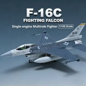 F-16C Fighter Model Metal DieCast Aircraft 1/100 Military Airplane for Collection and Gift Detailed Replica