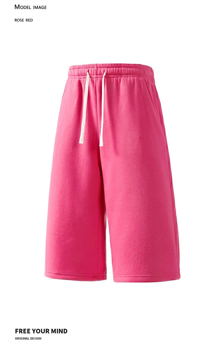 4-pack men’s 3/4 casual sweatpants, adjustable drawstring elastic waistband, loose straight cut, skin-friendly breathable fabric
