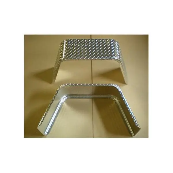 2 Square Flat Top Aluminum Tread Plate Trailer Fenders, 34"L x 17.25"H x 10"W, for Cargo Trailers, Fits 14" Wheels