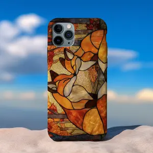 Fox Stained Glass Phone Case – Autumn Forest Aesthetic iPhone Case, Cute Animal Art Cover