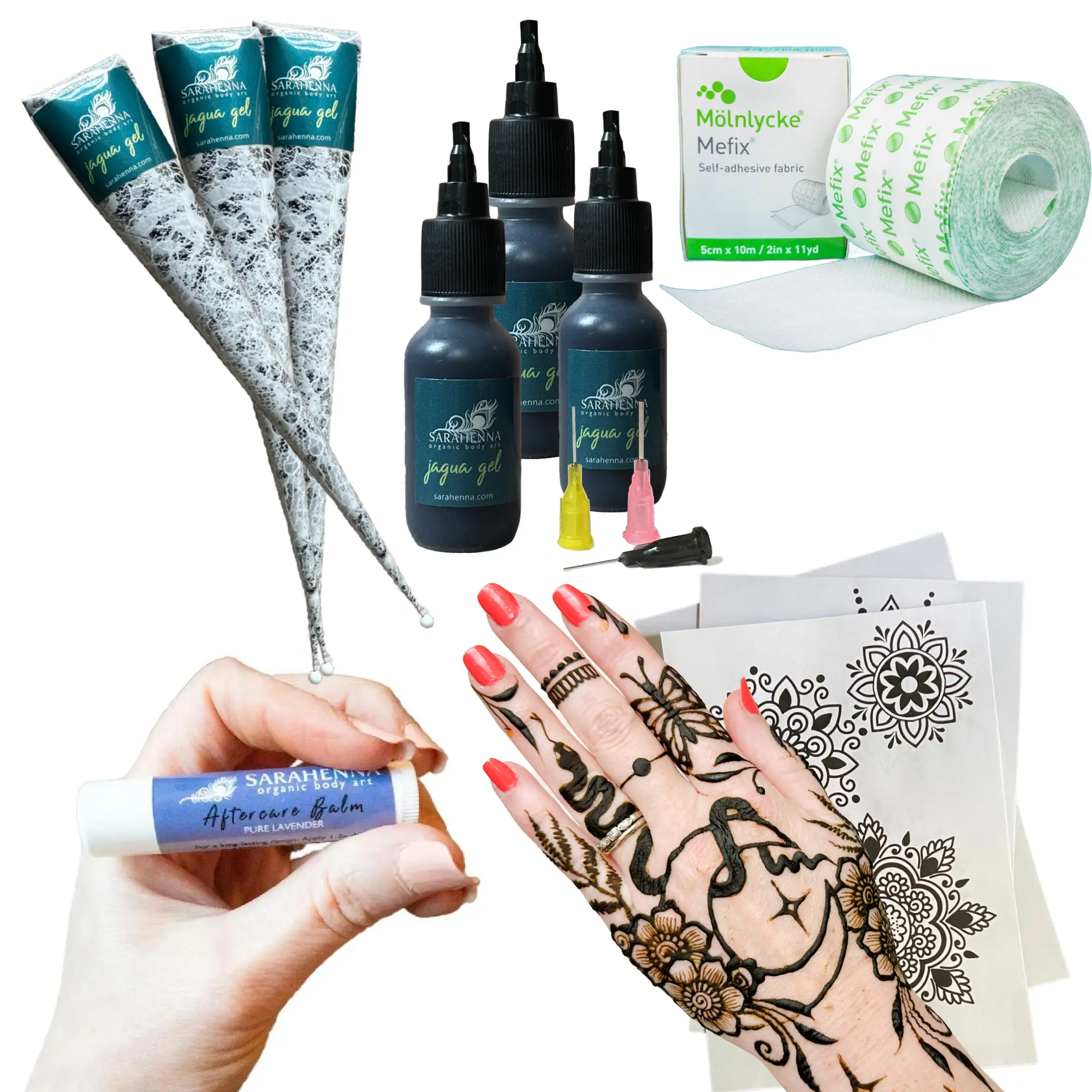Ultimate Jagua Gel Professional Bundle For Temporary Tattoos | Free of Synthetic Dyes | Body Art Quality party tattoo Makeup Gentle Cosmetic