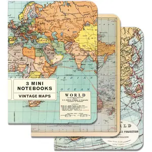 Mini Notebooks  Maps 4 x 5, 3 Mini Notebooks