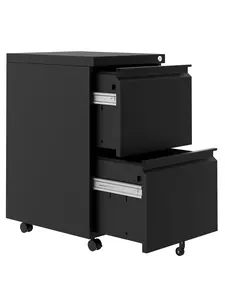 Garvee 66 cm tall metal storage cabinet, 4 adjustable feet and lock, tall storage cabinet with doors and 4 adjustable shelves for pantry, garage, craft, bedroom, office
