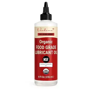 Food Grade Lubricant Oil – Organic, Kosher, NSF H1, Non-GMO – Petroleum-Free Light Machine Oil for Meat Slicers, Grinders, and Food Contact Equipment – Rust & Corrosion Inhibitor – 8 Fl Oz