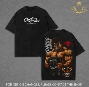 Yuhiro Hanma Anime Graphic Tee Washed & Hoodie, Men’s Oversized Pump Cover Gym T-Shirt, Vintage Washed Workout Shirt, Pump Cover Tank Top, Muscle Tank, Sleeveless Gym Shirt, Aesthetic Anime Gym Streetwear