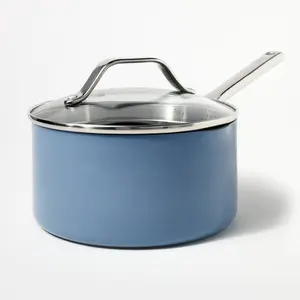 3qt Ceramic Nonstick Saucepan Blue - Figmint