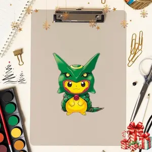 Pikachu and Rayquaza One piPoke Inspired Sticker | My Only Effective Attack is Panic | vinyl decal