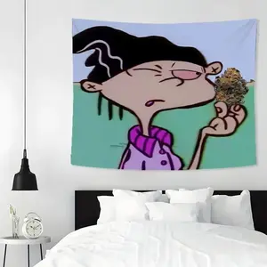 Cartoon Girl Pattern Hanging Backdrop, Funny Cartoon Girl Tapestry, Aesthetic Wall Hanging Decor, Wall Art for Home Bedroom Office, Tapestry Wall Muralwall decor flags, Wall Tapestry Room, Tapestry Wall Decor