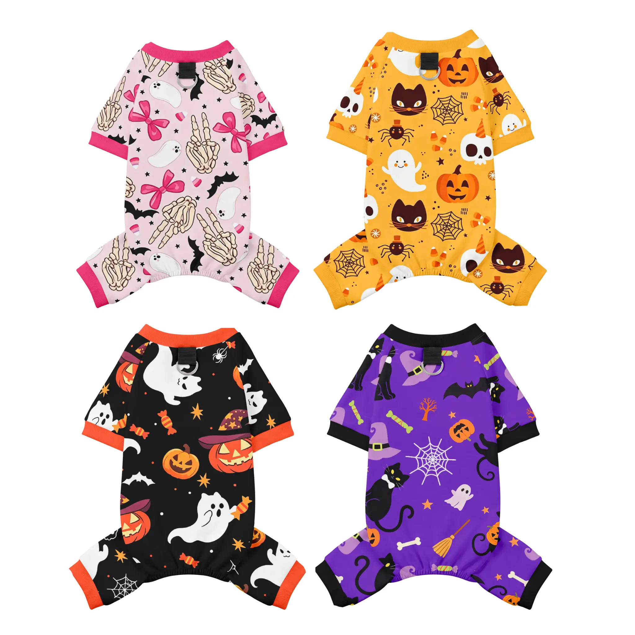 Cozy Fabric Pet Pajama - Cute Cartoon Duckie Print, Breathable Warmth, Comfortable Fit, Multi-Size Dog & Cat Shirt Vest, Playful Look, Christmas Halloween Gift for Pet Lovers