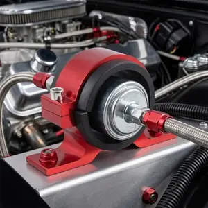 50mm Universal CNC Aluminum Fuel Pump Mounting Bracket for Car Engine & Motorcycle ATV - Lightweight Durable Heat Resistant Corrosion Proof High Flow Oil Pump Holder