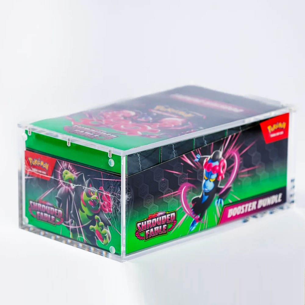 Acrylic Trainer Box Display Case Elite Trainer Cases Card Game Pokemon ETB Cases Magnetic Lid Portable Suitable for a variety of anime collections