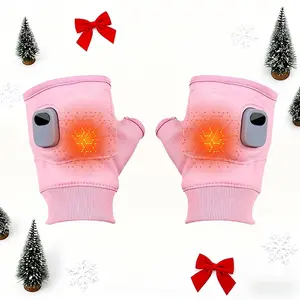 Rechargeable Electric Heated Gloves, Three-Speed Temperature Control, Touchscreen Design, Fast Heating, Outdoor Work, Cycling, Skiing, Hiking, Outdoor Activity Gloves