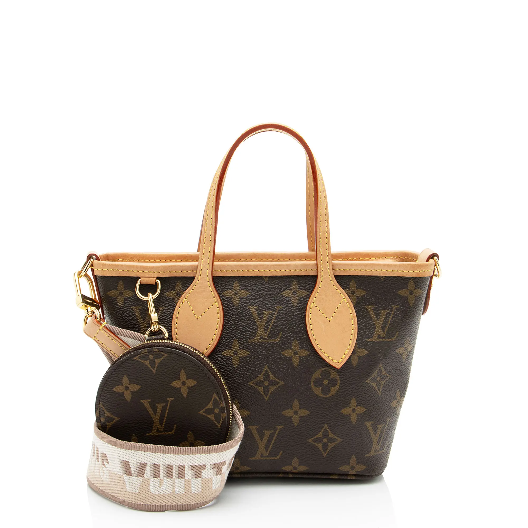 Pre-owned Louis Vuitton Leather Tote bags Monogram Canvas Neverfull BB Tote