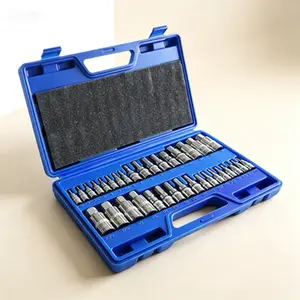 Hex Bit Socket Set Allen Wrench Key Kit Ratchet Drive 34 Piece SAE and Metric 3/8 1/4 1/2 Drive Socket Tool Reusable No Glue Needed Hex Key Bit Set for Ratchet Wrench