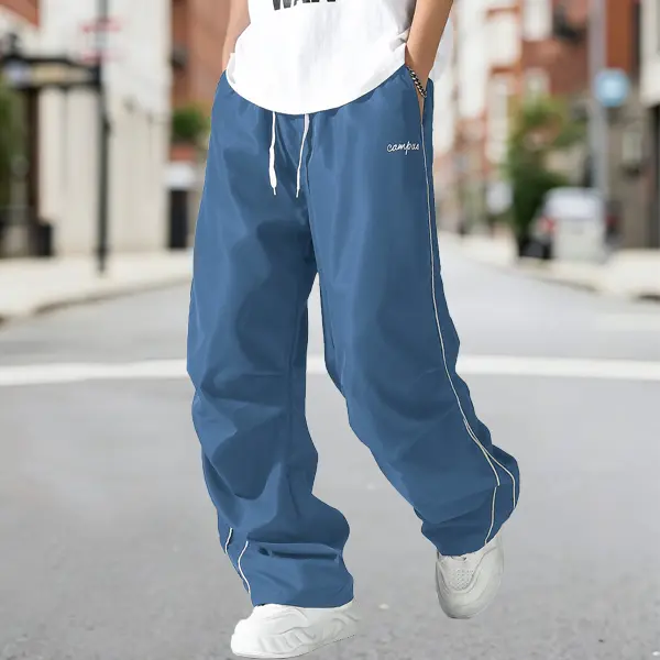 2/3-pcs-Men's Sports Pants Outdoor Hiking Running Fitness Straight-leg Trousers With Pockets Striped Solid Color Two/Three-piece Set for Menswear