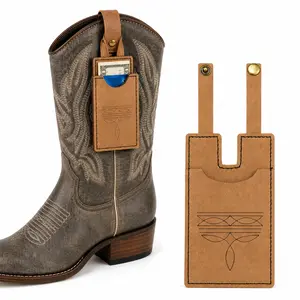 Cowboy Boot Wallet Hidden Slim Card & ID Holder for Men & Women, Secure Hands-Free Pocket