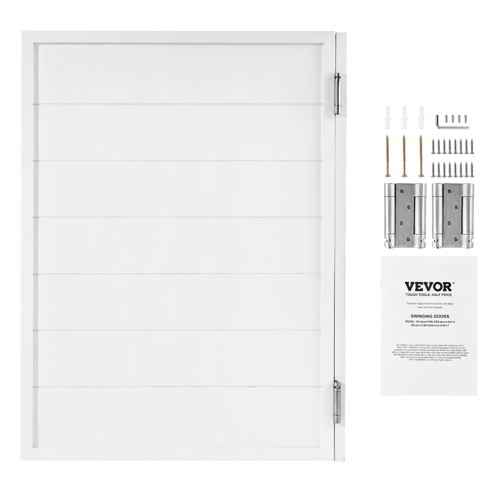 【Summerfinds】VEVOR High-Quality Pine Wood Single Door Swinging Saloon Door, 32"w x 42"h/30.5"x41.73" Auto-Close Square Design, Bar Use, Quiet Operation, 15.54 lbs Easy-Install Hardware Tool Kit with Complete Accessories, Doors