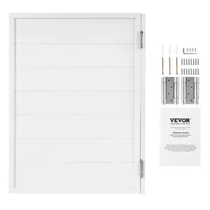 VEVOR Saloon Doors, 32"W x 42" H Single Swinging Cafe Interior Doors, Square Design Premium Pine Wood, with Hinges & Hardware Kit, Easy to Install, for Hallway Kitchen Bar Pub Entrance, White