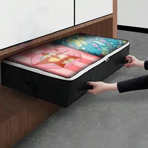 Foldable Under Bed Storage Bag, Closet Organizer Box, Bed Bottom Storage Container, Ideal for Storing Paper, Blankets, Towels, Clothes, Quilts