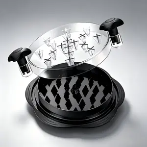 Manual Rotating Chicken Shredder Tool, Food‑Safe Meat Shredding Bowl with Non‑Slip Base, Easy to Use Kitchen Gadget for Pulled Meat, Tacos, Salads, BBQ Meal Prep outdoorfun
