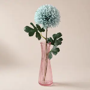 3 PCS  3 Flower Heads Artificial Dusty Blue Hydrangea Flowers for Home Decor Realistic Fake Hydrangea with Flexible Stems Perfect for Interior Design