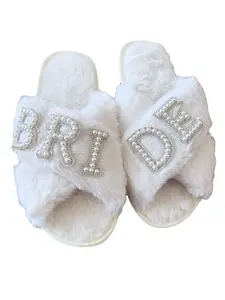 Bride To Be Slippers, Soft Faux Fur Slippers for Women