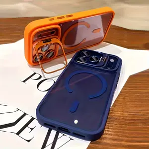 Ultra Clear Magnetic Wireless Charging Case for iPhone 17 16 15 14 13 12 Pro Max & Plus Air, Shockproof Cover with Lens Kickstand & Lens Protector