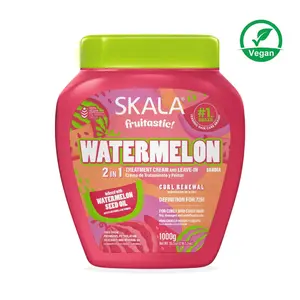 Skala Watermelon Frutástica Curly Coily Hair Hydrating & Shine Vitamin A C Argan Oil Seed Oil Cream Mask Leave-In Co-Wash Pre-Poo Vegan Conditioner Haircare Treatment Nourishing Moisture Restore