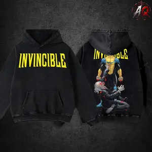 Premium Cotton T-Shirt, Hoodie Washed, Hoodie Gildan, Invincible Action Scene Graphic Tee, Comic Character Fans Shirt, Anime Inspired Streetwear