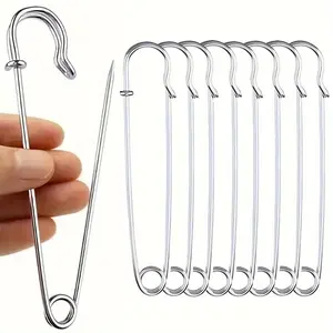 5 Safety Pins, Heavy Duty Blanket Pins 7 Sizes Of Stainless Steel Snap Lock Pins For Fashion DIY, Sewing, Quilting, Blankets, Upholstery And Craft, Sewing Supplies Crafts, Sewing Tools, Sturdy And Versatile Sewing Accessories