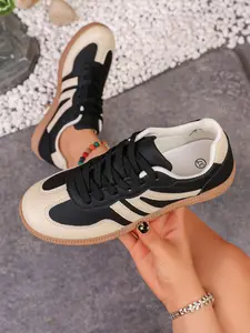 Women Classic German Training Shoes Colorblock Running Shoes Comfortable Breathable Sneakers for Workout and Running Lightweight Supportive Design