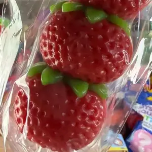 Taba squishy strawberries on a stick stress relief toy