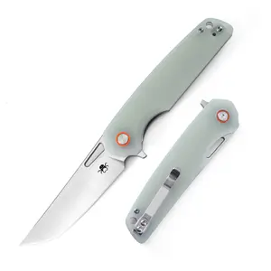 Sleek Lightweight D2 Steel EDC Folding Knife G10 Handle Fast Opening Pocket Tool Modified Wharncliffe Blade Utility Gear For Men Outdoor Camping Hiking Backpacking Workshop Daily Carry Essential Reliable Boyfriend Dad Gift Orange Pivot Detail Minimalist