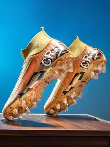 Unisex High-Top Football Cleats, Football Boots, Football Shoes, Soccer Cleats, Durable Anti-Slip Long Studs, Ideal for Artificial Grass Matches and Training, Perfect for Students and Teens