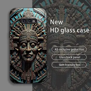 Suitable for [Galaxy S10e] New high-end totem glass mobile phone case New business simple metal paint electroplated glass mobile phone case Affordable price Anti-drop and anti-fingerprint 995