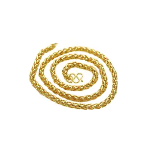 RELLY-JEWELRY TX013 Fashionable Braided Necklace for Women & Men Trendy Accessory Gold Plated Adjustable